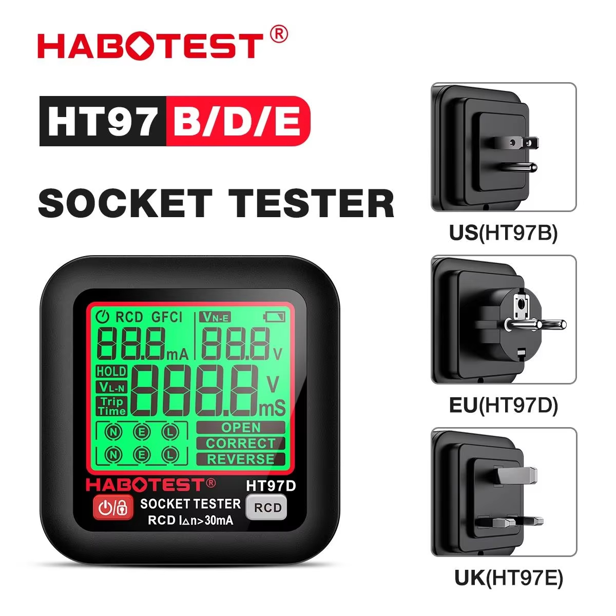 Power Tools Uk Review - HABOTEST HT97 Digital Socket Tester Detektor
