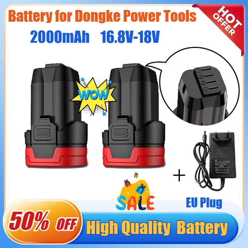 Cordless Drill Driver - Baterai 16.8V/18V 2.0Ah untuk Bor Tangan