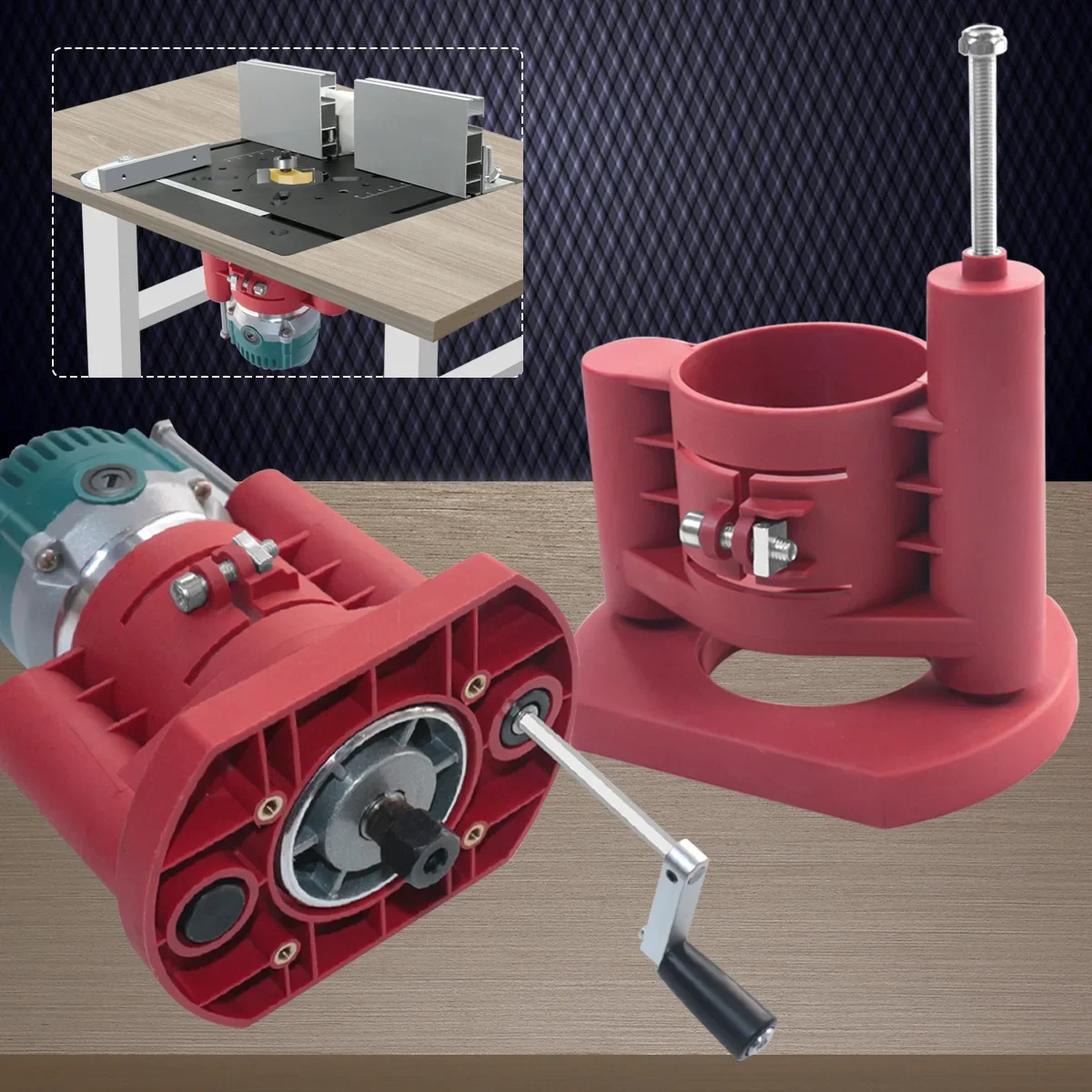 Router Trim Base - Router presisi Lift-sistem Lift meja Router-pelat