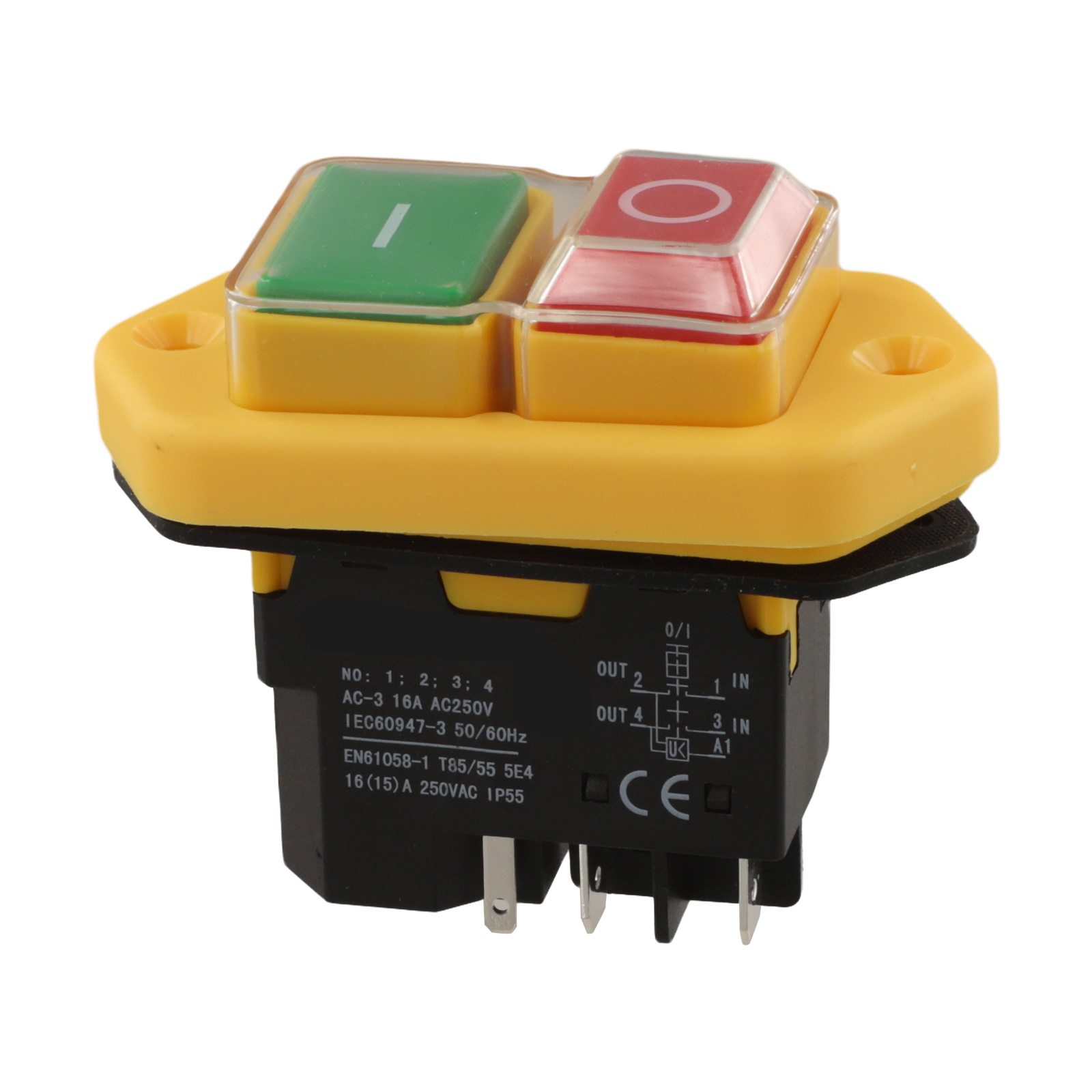 Power Tools Green Color - KlD-28A 5 Pin Saklar Tombol Tekan