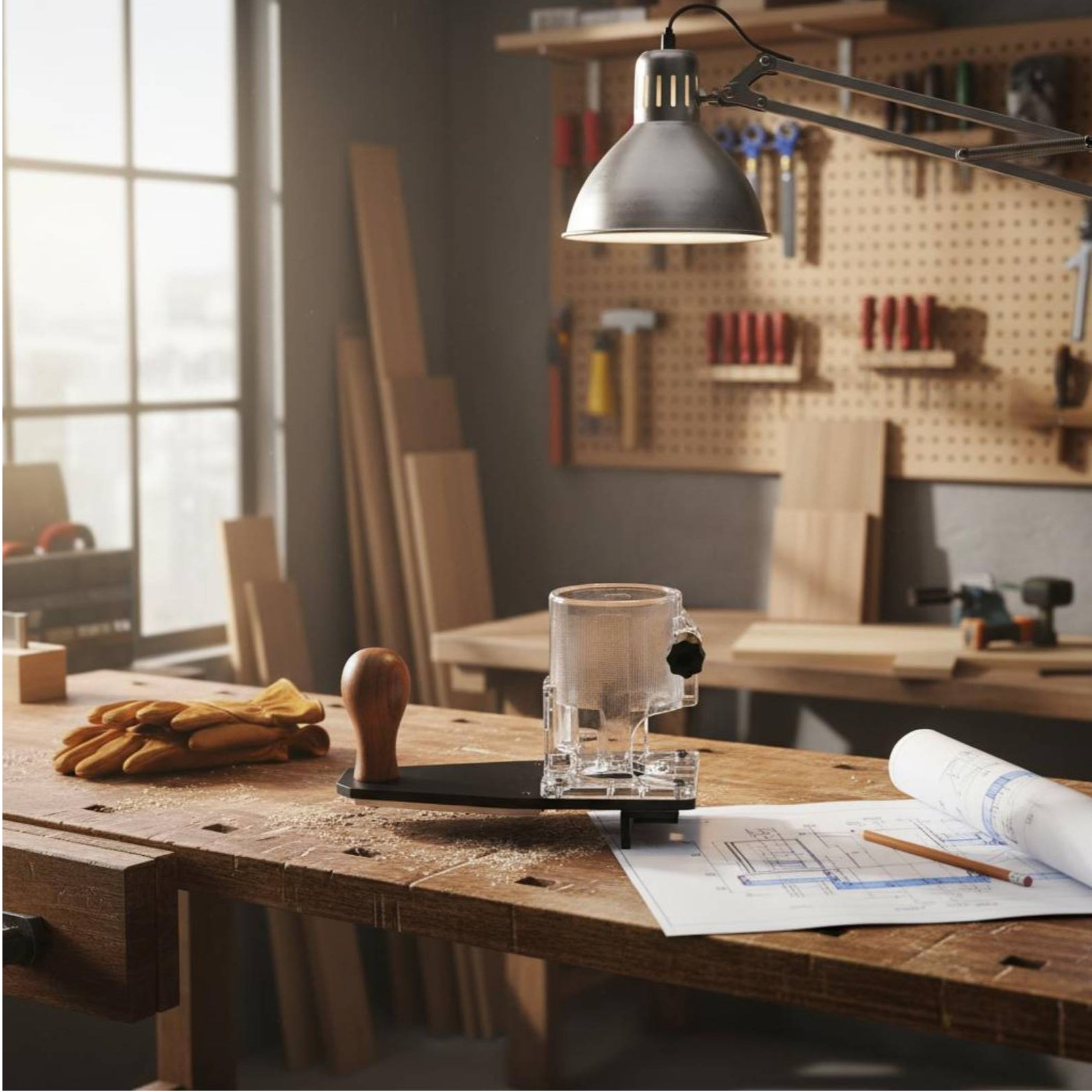 Router Trim Base - Alat Pemangkas Tepi, Alas Router Bulat