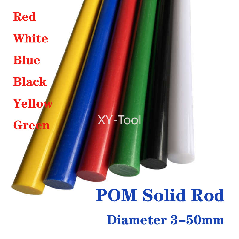 Power Tools Red - Batang POM Dia 3-50mm Hitam Putih