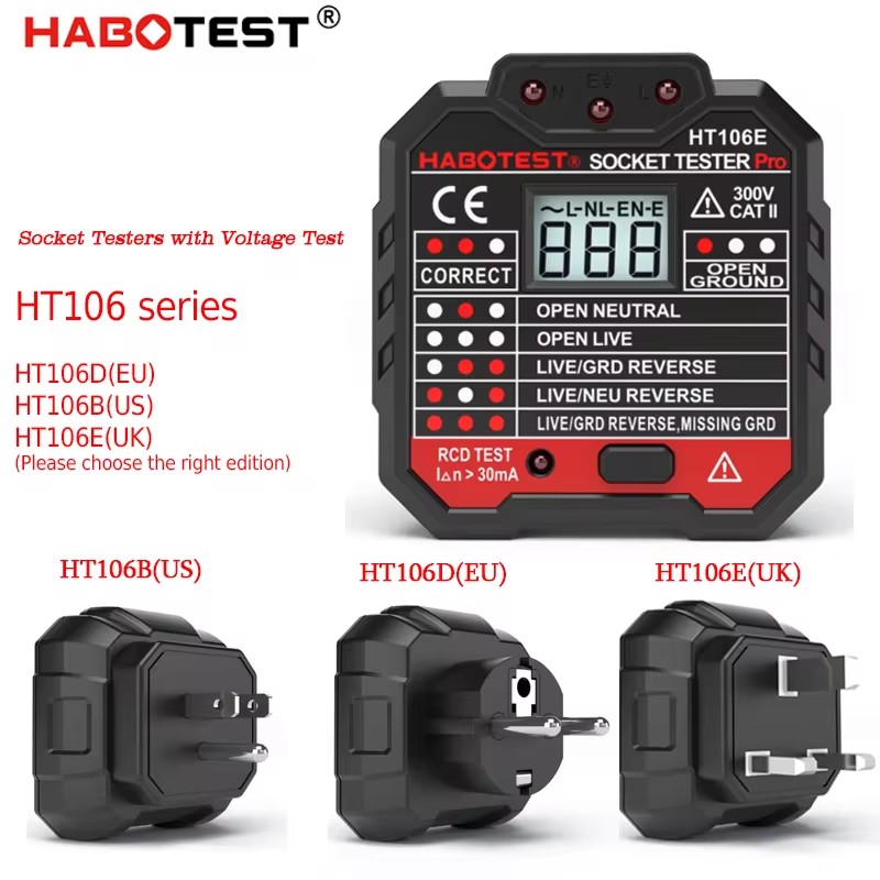 HT106 penguji soket Digital Pr - Power Tools Uk Review ulasan dan harga