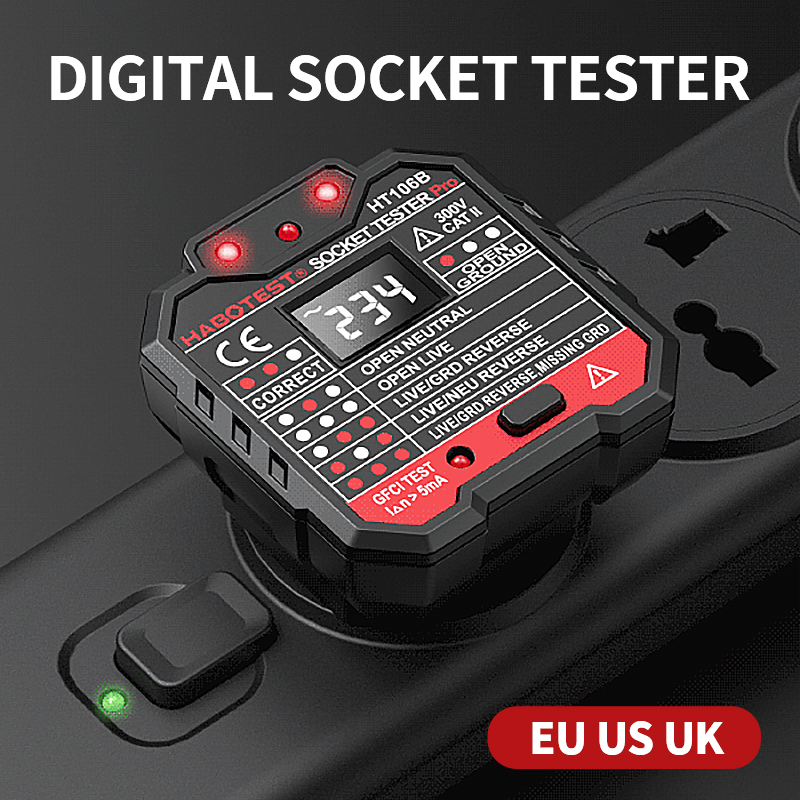 HT106 penguji soket Digital Pr - Power Tools Uk Review ulasan dan harga