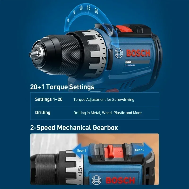 BOSCH GSR12V-31 Bor Listrik Ta - Cordless Drill Driver ulasan dan harga