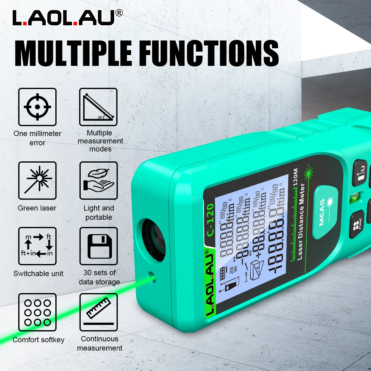 LAOLAU Pengukur Jarak Laser Di - Power Tools Red ulasan dan harga