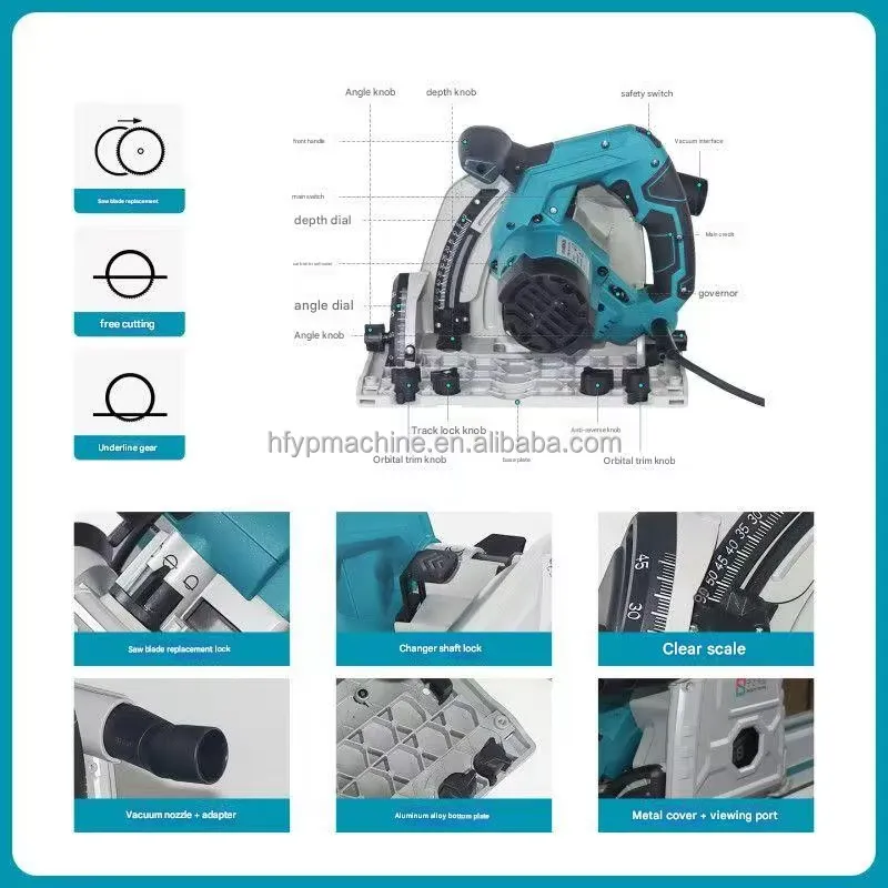 Gergaji Plunge 1400W Tanpa Kab - Circular Saw Cordless ulasan dan harga