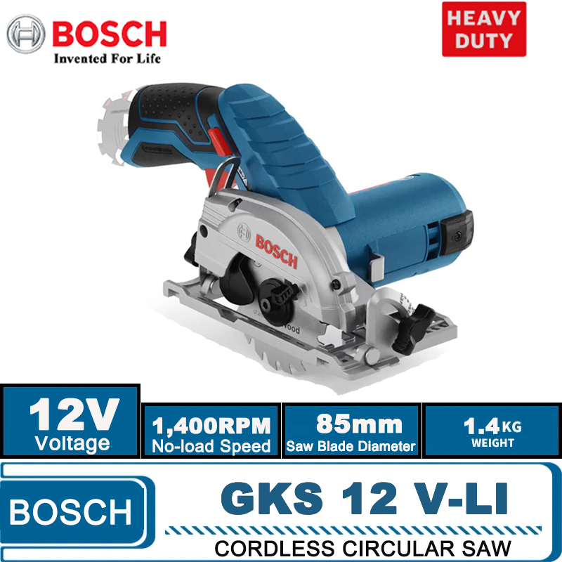 BOSCH GKS 12V-LI Gergaji Listr - Circular Saw Cordless ulasan dan harga