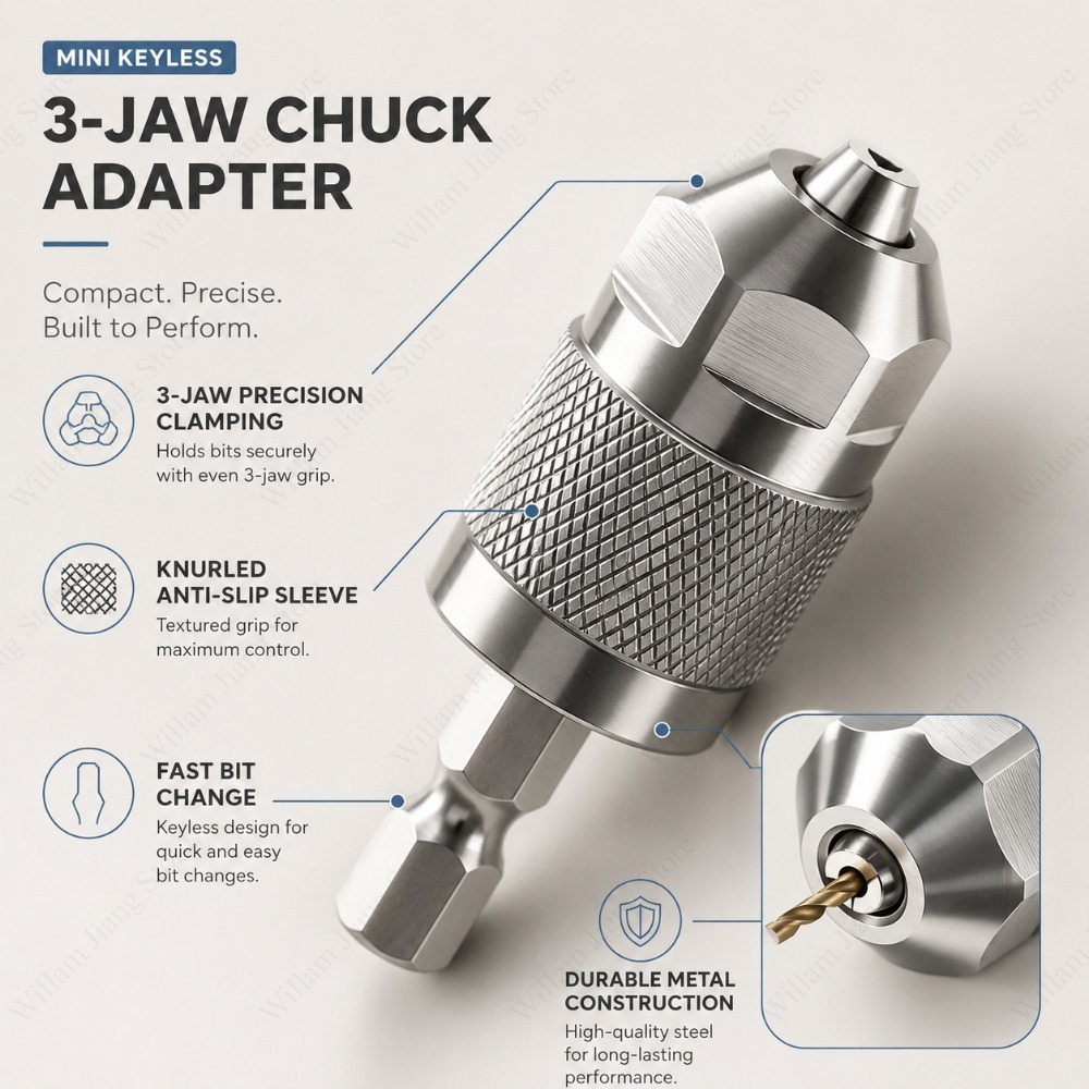 Adaptor Chuck Bor 3 Rahang den - Power Tools For Woodworking ulasan dan harga