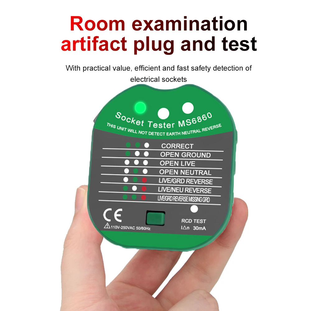 30mA soket Tester voltase dete - Power Tools Uk Review ulasan dan harga